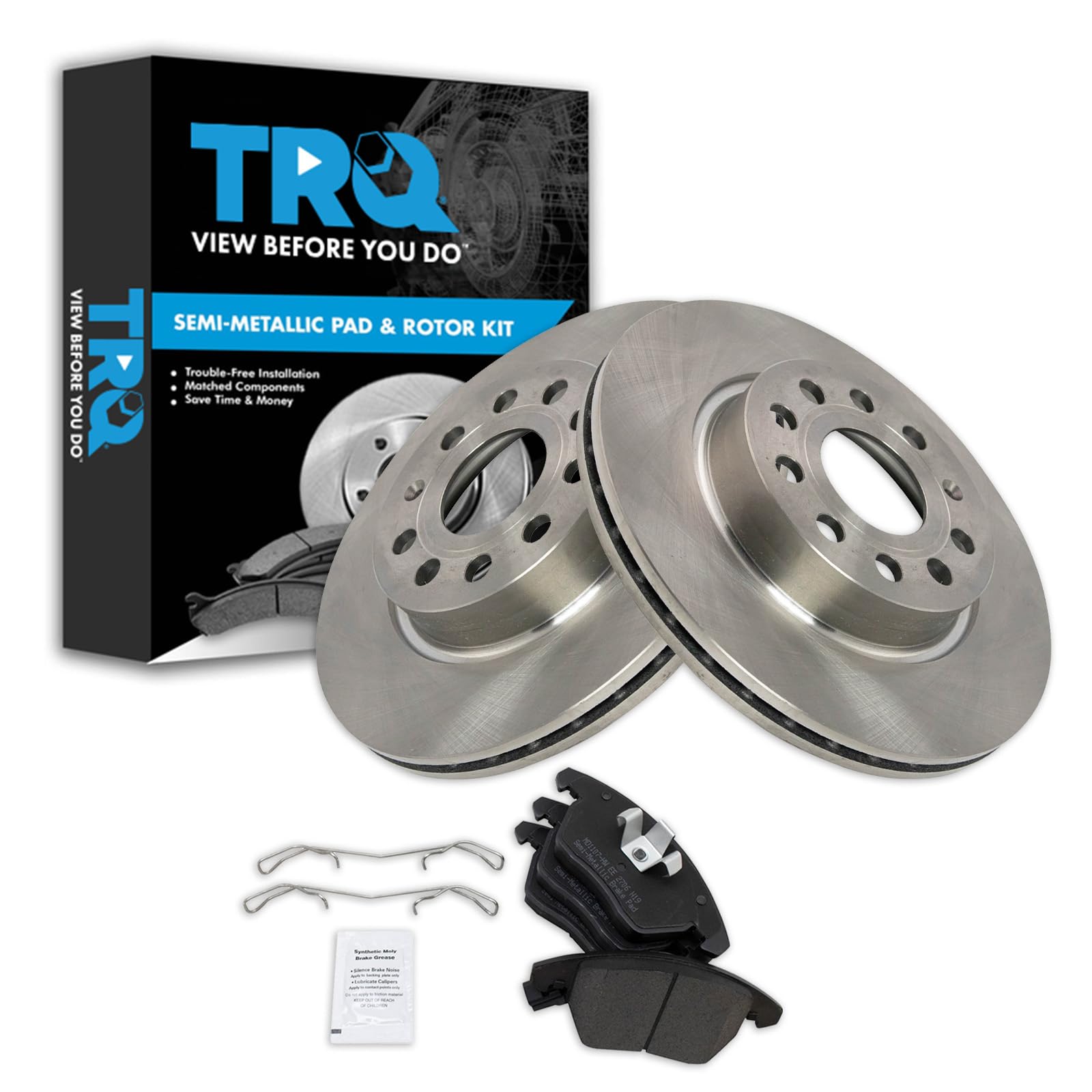 Foto 1 | Kit De Pastillas De Freno Y Rotor Trq Delantero Semimetálico Para Audi A3 2011 - Venta Internacional.