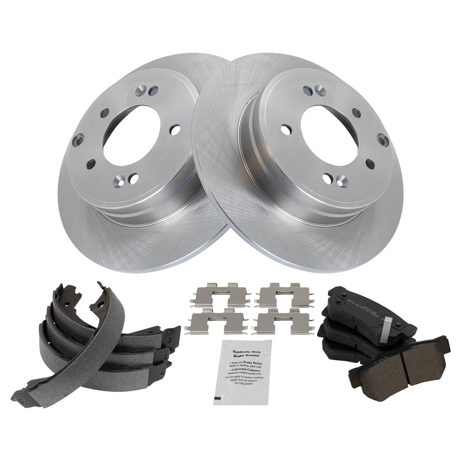 Foto 3 pulgar | Kit De Pastillas De Freno Y Rotor Trasero Trq Semimetálico Para Hyundai Sonata 2007-2008 - Venta Internacional.
