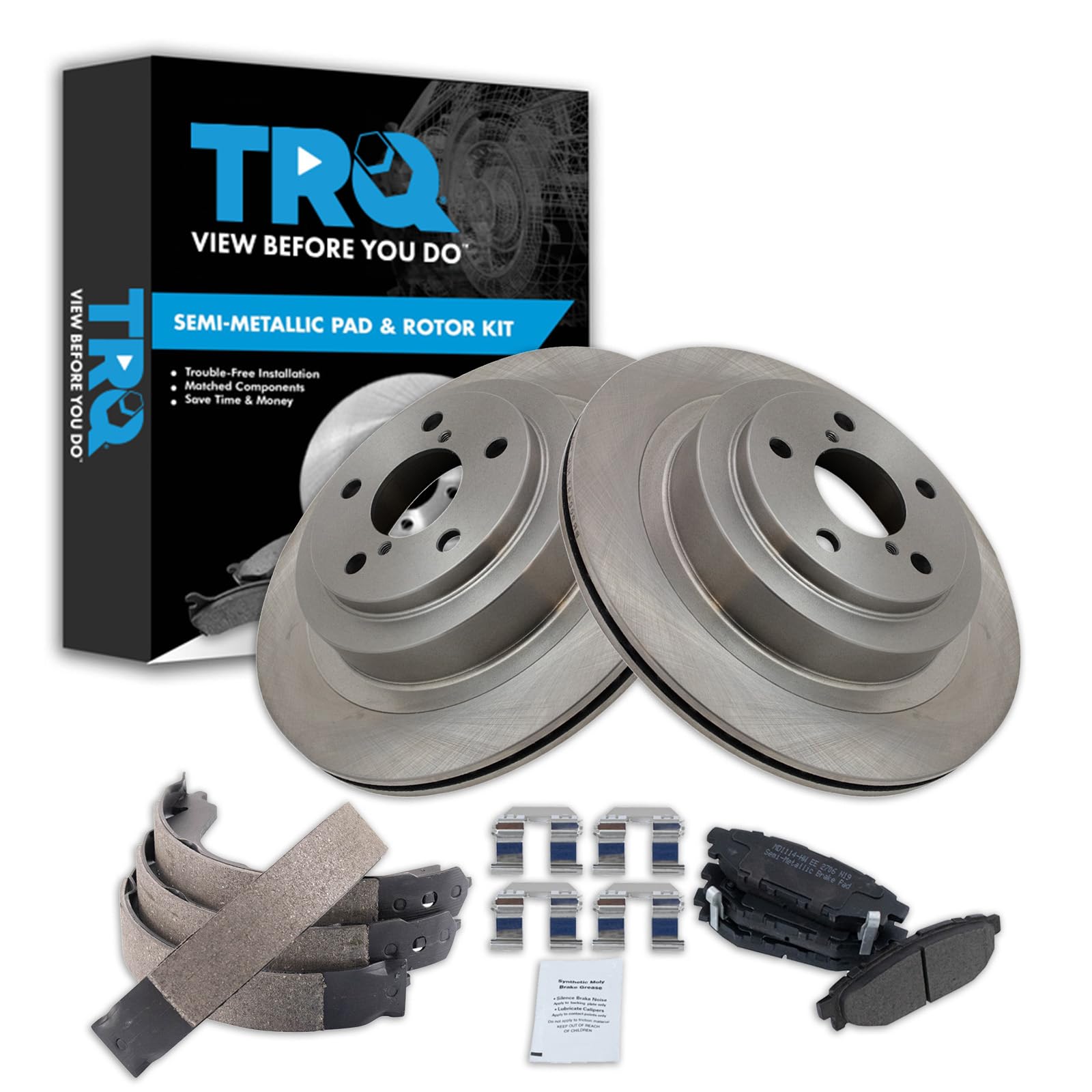Foto 2 pulgar | Kit De Pastillas De Freno Y Rotor Trq Trasero Semimetálico Para Subaru Legacy - Venta Internacional.