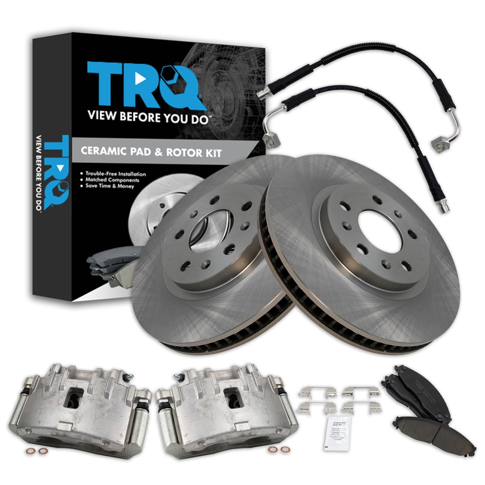 Foto 2 pulgar | Kit De Pastillas De Freno Y Rotor Trq Ceramic Para Cadillac Cts 2006-2007 - Venta Internacional.