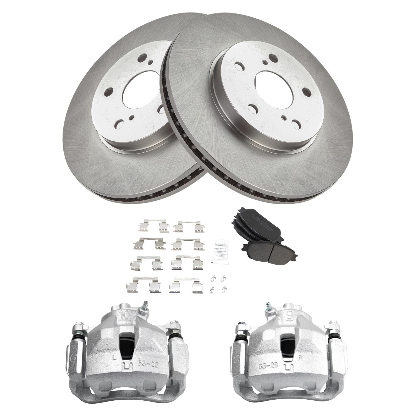 Foto 3 pulgar | Kit De Pastillas De Freno Y Rotor Trq Delantero Semimetálico Para Toyota - Venta Internacional.