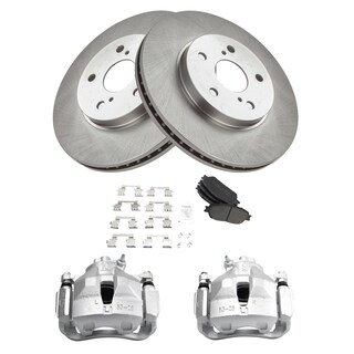 Foto 2 | Kit De Pastillas De Freno Y Rotor Trq Delantero Semimetálico Para Toyota - Venta Internacional.