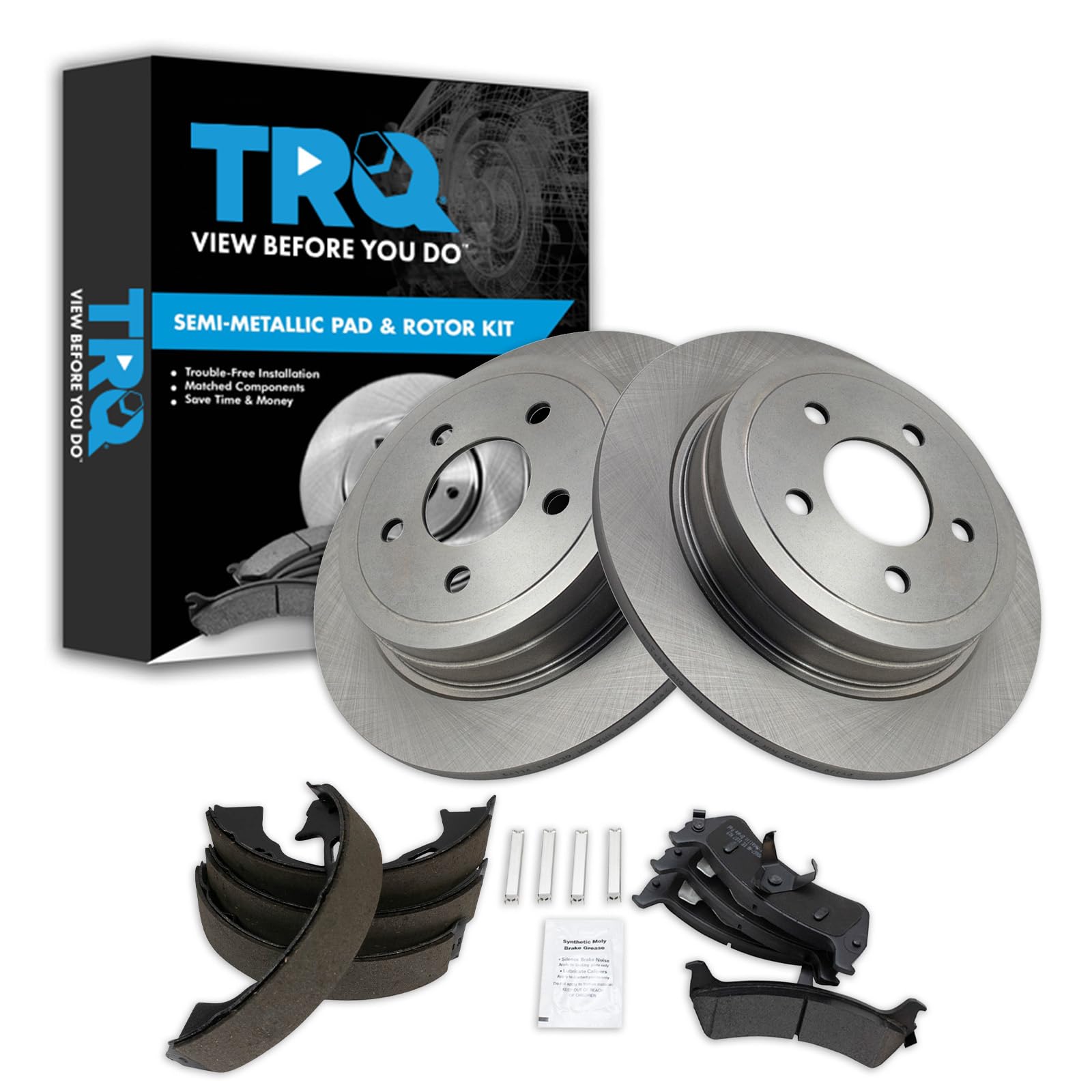 Foto 2 pulgar | Kit De Pastillas De Freno Y Rotor Trasero Trq Semimetálico Para Ford Explorer - Venta Internacional.