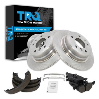 Foto 1 | Kit De Pastillas De Freno Y Rotor Trq Trasero Semimetálico Para Bmw 525i 530i - Venta Internacional.