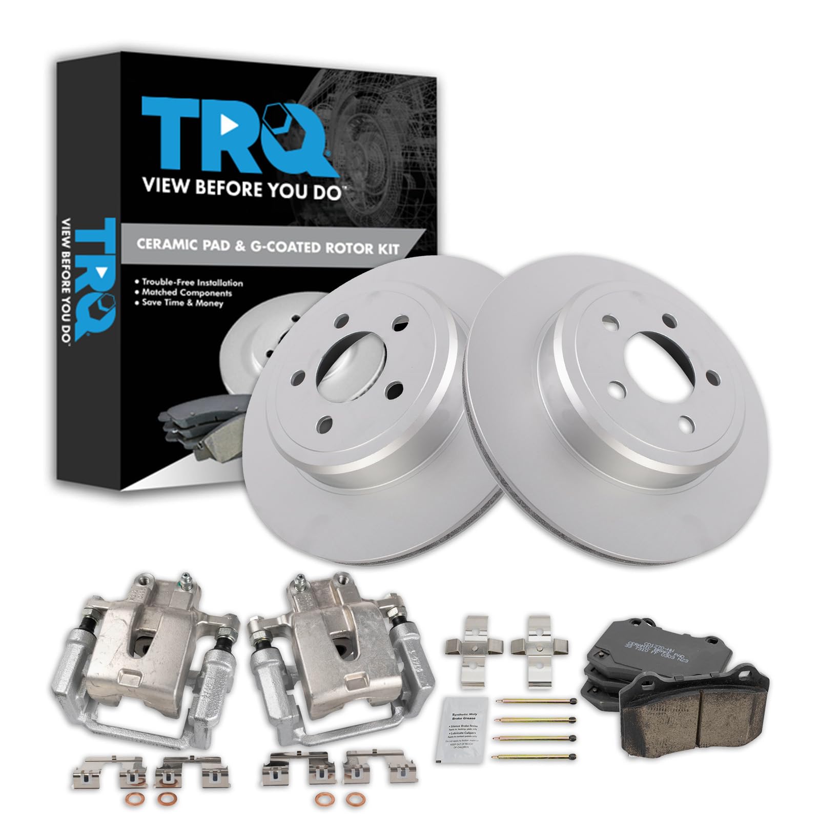 Foto 2 pulgar | Kit De Pastillas De Freno Y Rotor Trq Trasero Compatible Con Dodge 2015 - Venta Internacional.