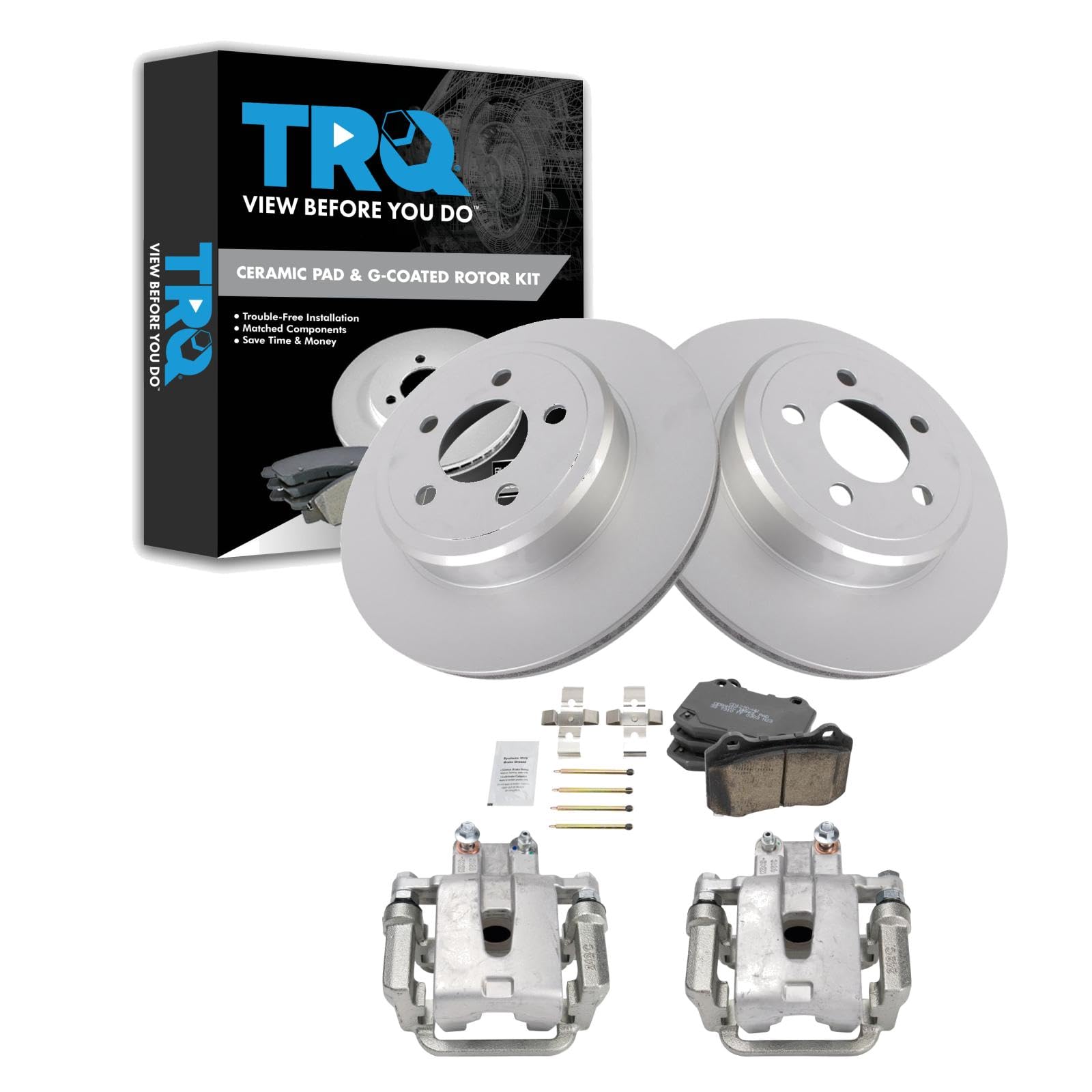 Kit De Pastillas De Freno Y Rotor Trq Para Dodge 2014-2015 (5 Piezas) - Venta Internacional. $7,957