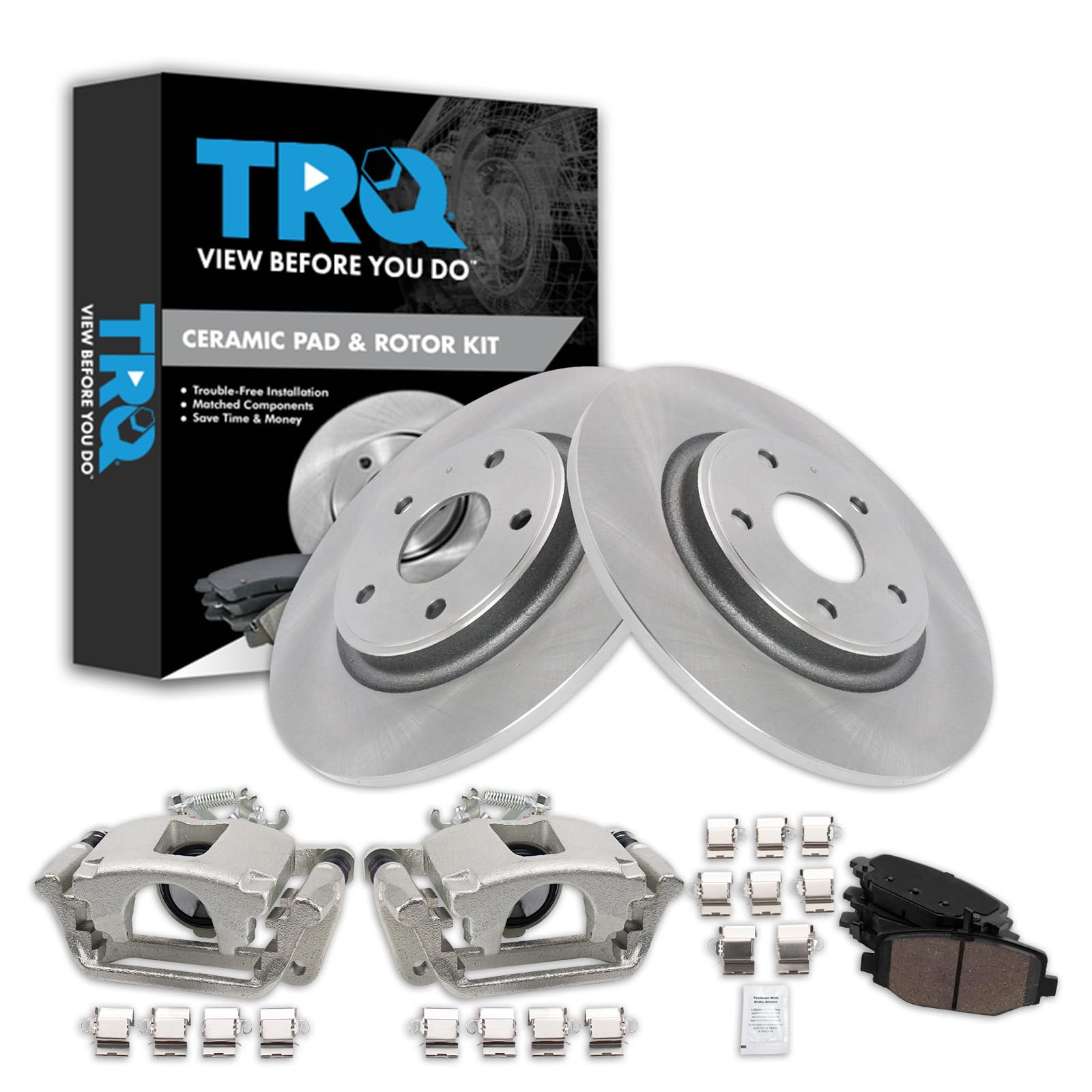Foto 1 | Kit De Pastillas De Freno Y Rotor Trq De Cerámica Trasera Para Chrysler Dodge Ram - Venta Internacional.