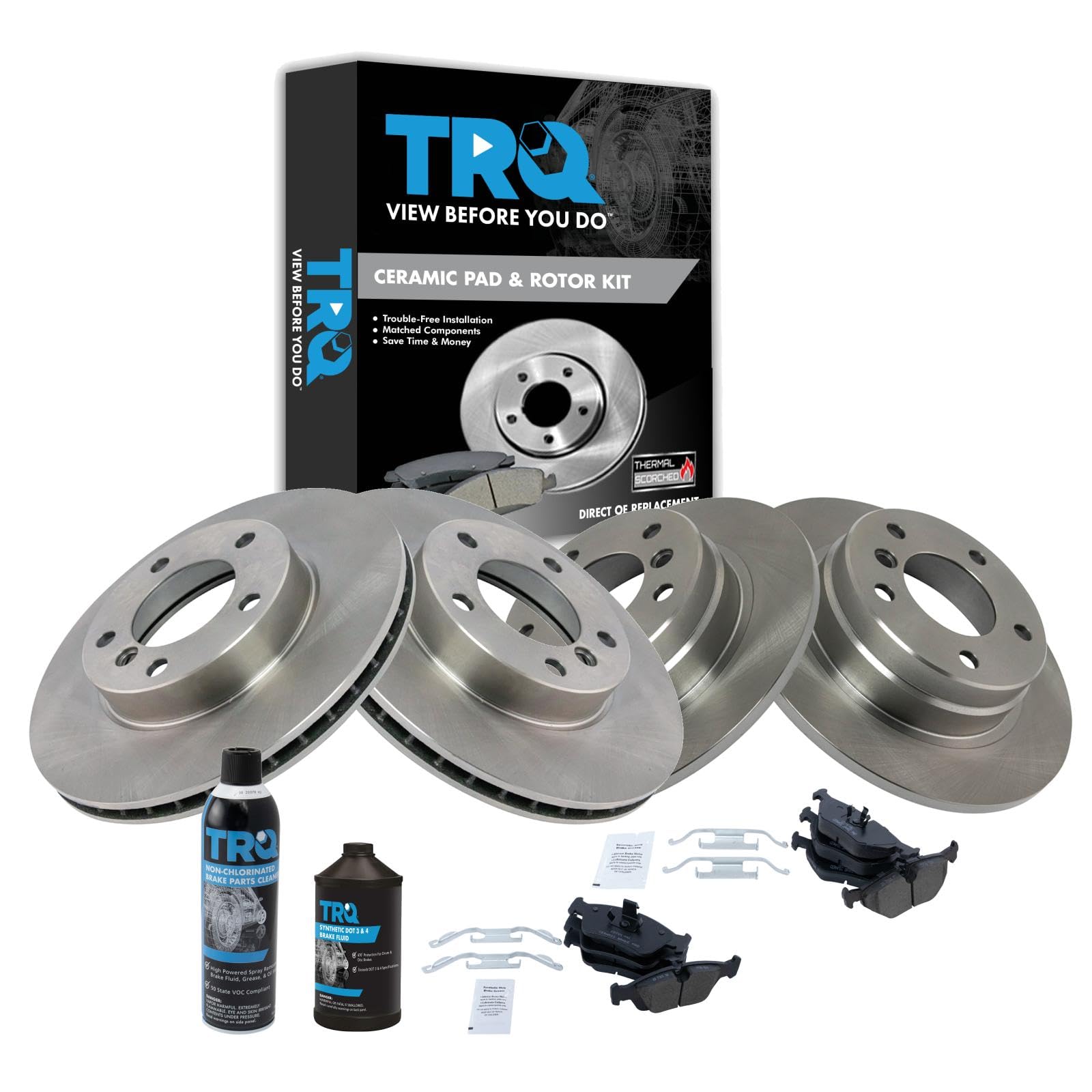 Foto 2 pulgar | Kit De Pastillas De Freno Y Rotor Trq Ceramic Para Bmw 323i 328i 1998-1999 - Venta Internacional.