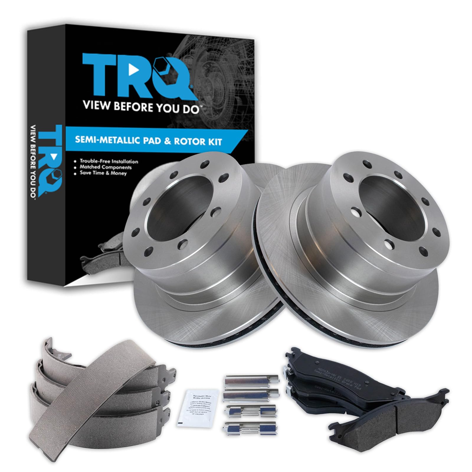 Foto 1 | Kit De Pastillas De Freno Y Rotor Para Dodge Ram Trasero Semimetálico Trq - Venta Internacional.