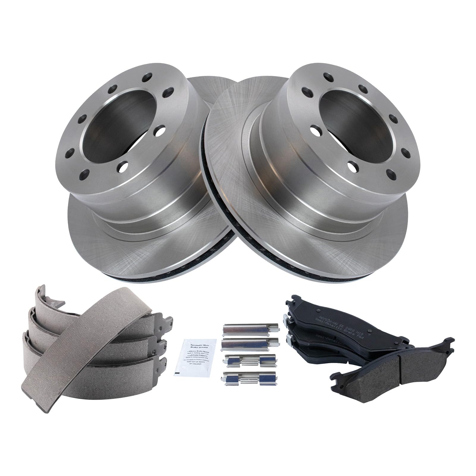 Foto 3 pulgar | Kit De Pastillas De Freno Y Rotor Para Dodge Ram Trasero Semimetálico Trq - Venta Internacional.