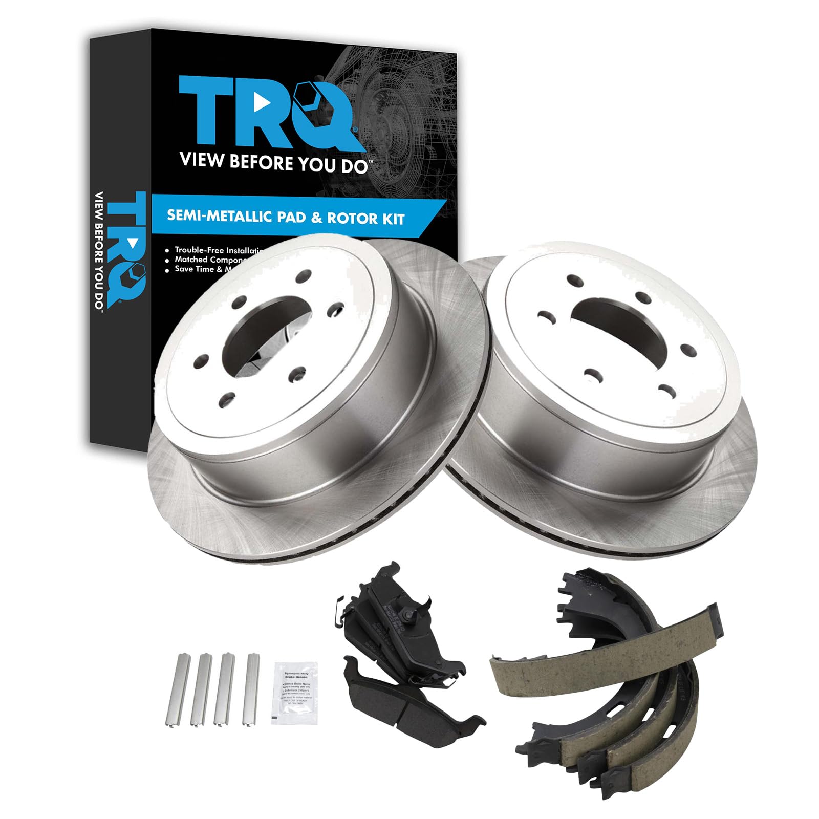 Foto 2 pulgar | Kit De Pastillas De Freno Y Rotor Trasero Trq Semimetálico Para Ford F-150 - Venta Internacional.