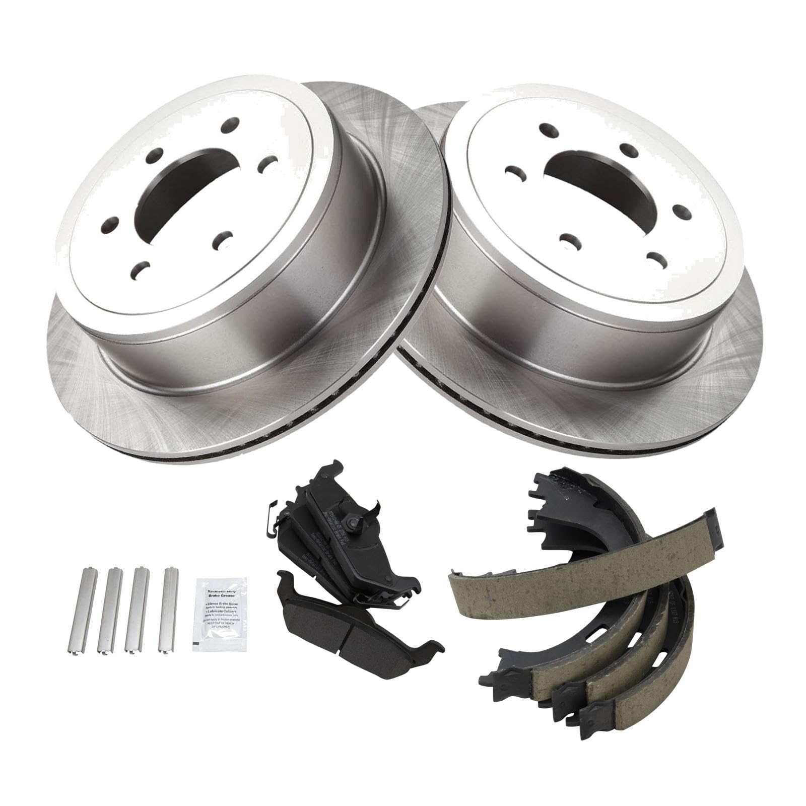 Foto 2 | Kit De Pastillas De Freno Y Rotor Trasero Trq Semimetálico Para Ford F-150 - Venta Internacional.