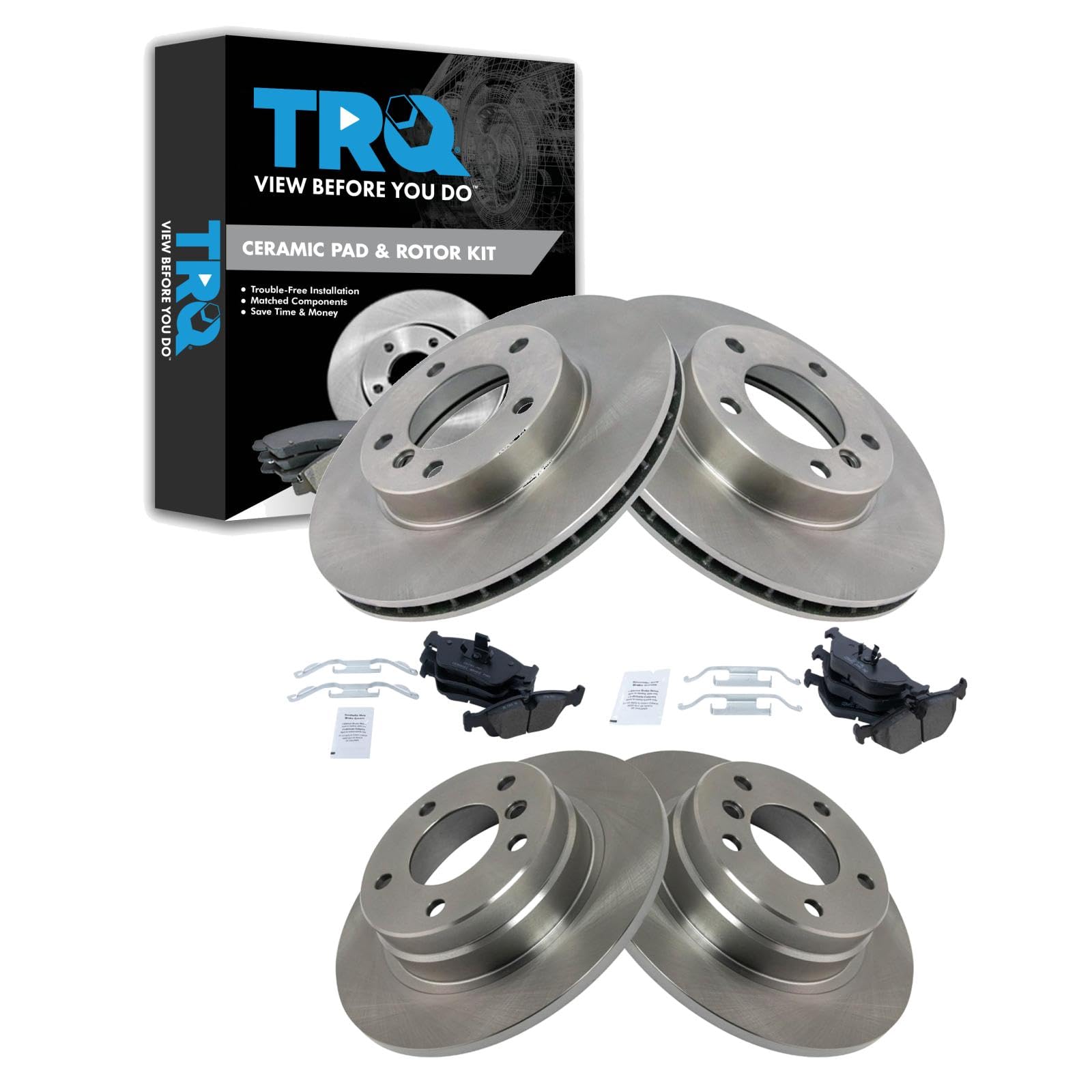 Foto 2 pulgar | Kit De Pastillas De Freno Y Rotor Trq Ceramic Para Bmw 323i 328i 1998-1999 - Venta Internacional.