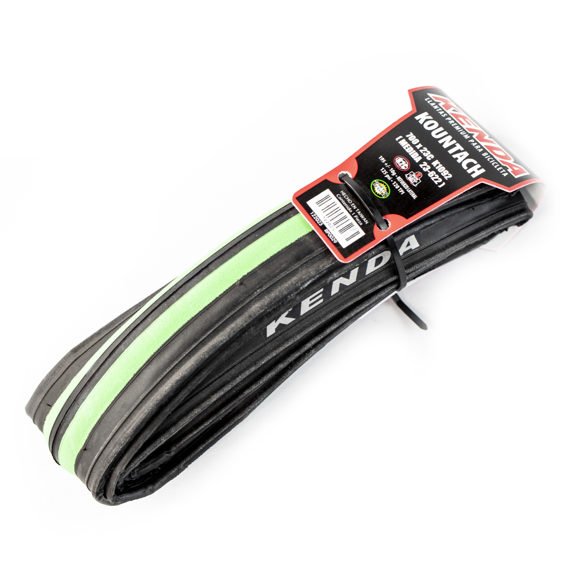 Foto 2 pulgar | Llanta para Bicicleta R700 X 23 Kenda K1092 R2c Kountach color Verde con Negro