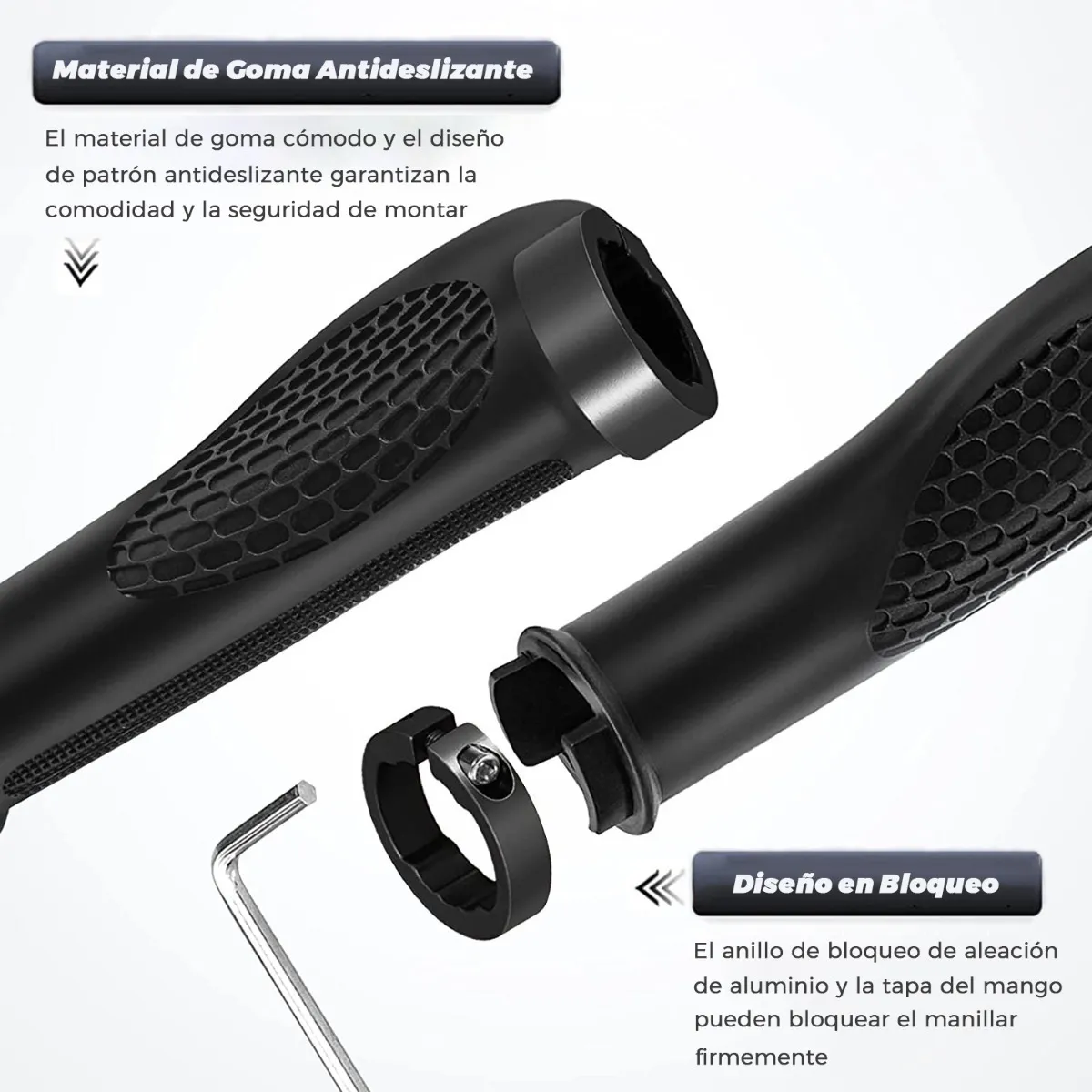 Foto 4 pulgar | Puños para Bicicleta Malubero color Negro