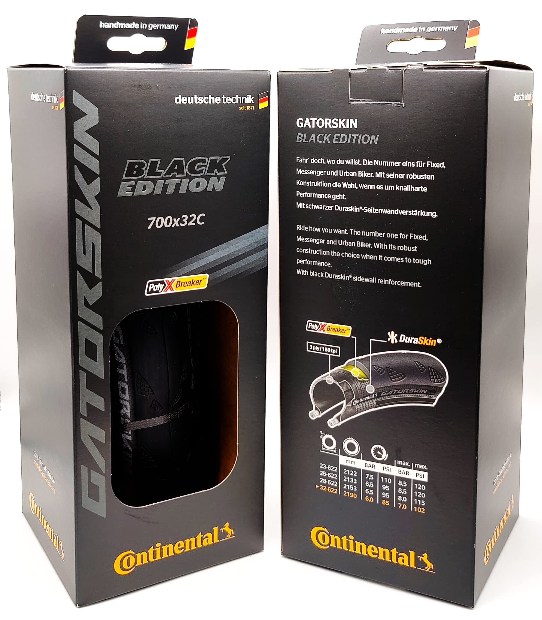 Foto 4 pulgar | Neumáticos Continental Gatorskin Black Edition 700 x 32 2 Piezas - Venta Internacional