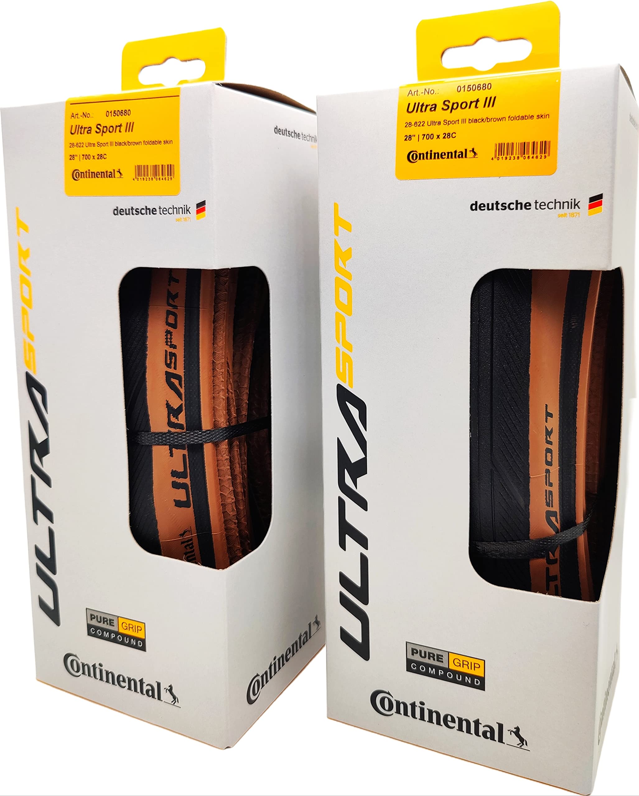 Foto 2 pulgar | Par De Neumáticos Continental Ultra Sport Iii 700x28 Negro/marrón - Venta Internacional.