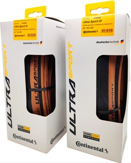 Foto 1 | Par De Neumáticos Continental Ultra Sport Iii 700x28 Negro/marrón - Venta Internacional.