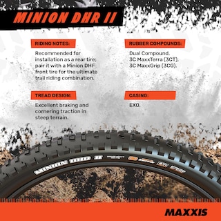 Foto 3 | Neumático Maxxis Minion Dhr Ii E25 24x2.30 Tubeless Para Bicicleta Eléctrica - Venta Internacional.