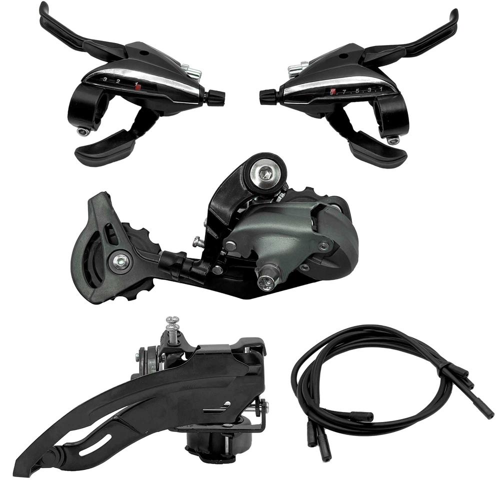 Foto 2 pulgar | Kit De Cambios Para Bici 27v Desviador Top Pull Palancas