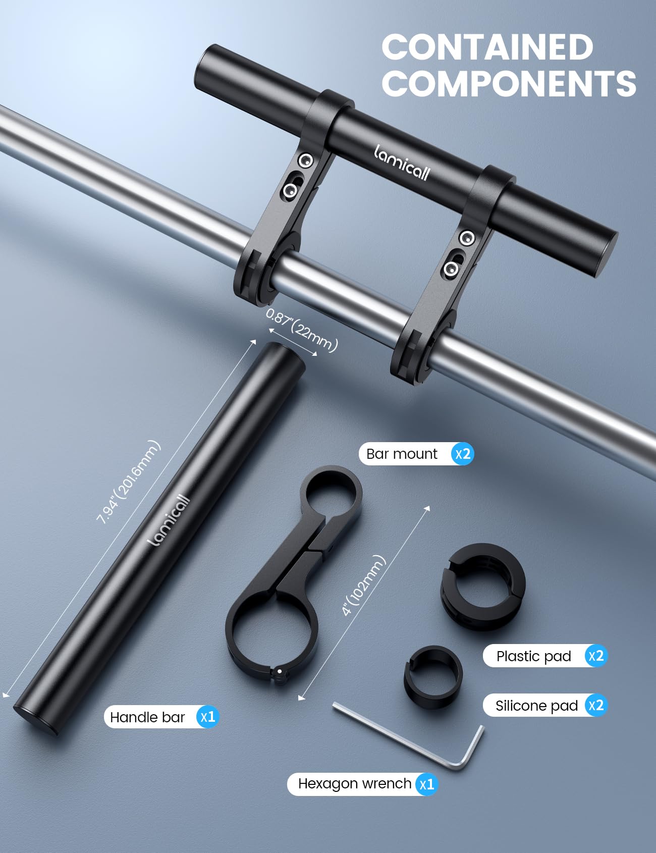 Foto 7 pulgar | Extensor De Manillar Lamicall Bike, Aleación De Aluminio, 20-34 Mm - Venta Internacional.
