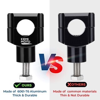 Foto 4 | Elevadores De Manillar De Motocicleta Kemimoto De Aleación De Aluminio De 25 Mm - Venta Internacional.