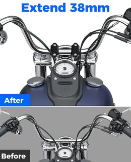 Foto 5 | Elevadores De Manillar De Motocicleta Kemimoto De Aleación De Aluminio De 25 Mm - Venta Internacional.