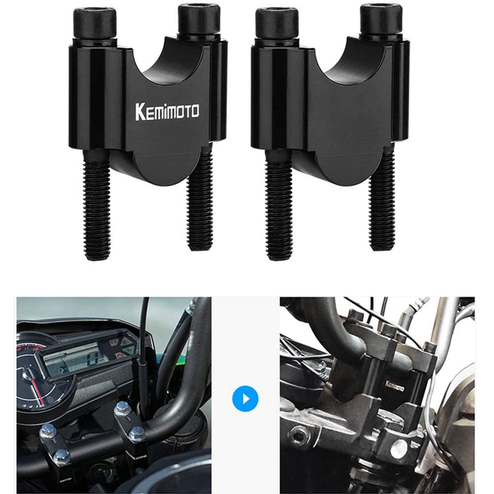 Foto 3 pulgar | Elevadores De Manillar De Motocicleta Kemimoto De Aleación De Aluminio De 7/8 Pulgadas - Venta Internacional.