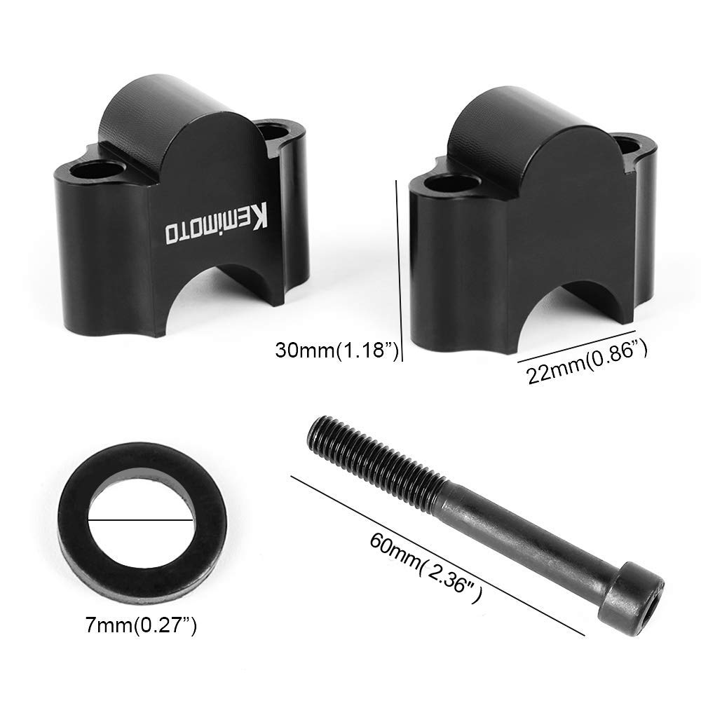 Foto 6 | Elevadores De Manillar De Motocicleta Kemimoto De Aleación De Aluminio De 7/8 Pulgadas - Venta Internacional.