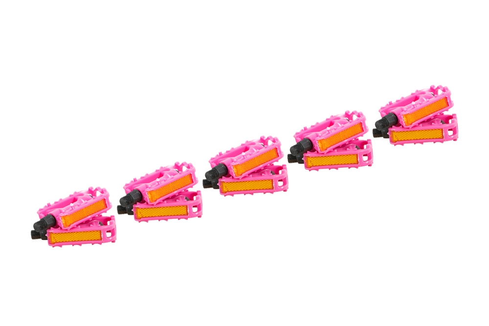 Foto 2 pulgar | Paquete de 5 Pedales para Bicicleta Infantil con Reflejante R12 Rosa
