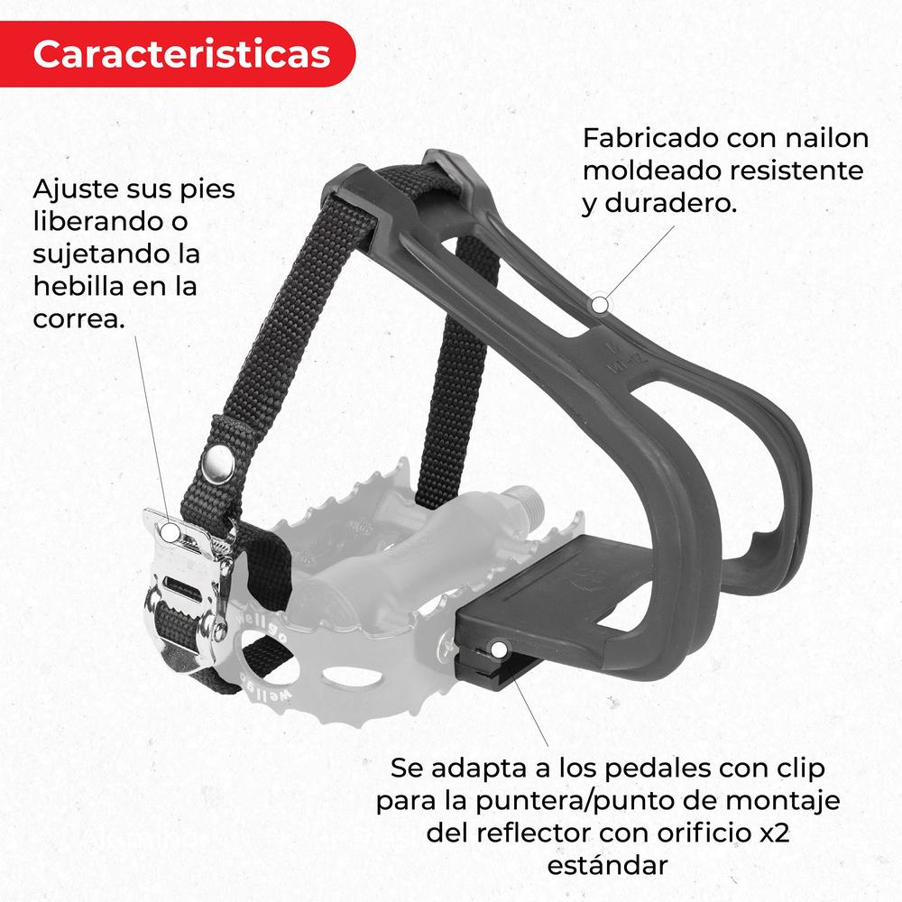 Foto 4 pulgar | Kit de Tracles con Correas para Bicicleta Genérico Spinning color Negro