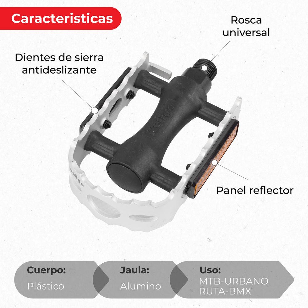 Foto 3 | Pedal para Bicicleta de Montaña Genérico Lu-c3s 9/16 Aluminio color Plata