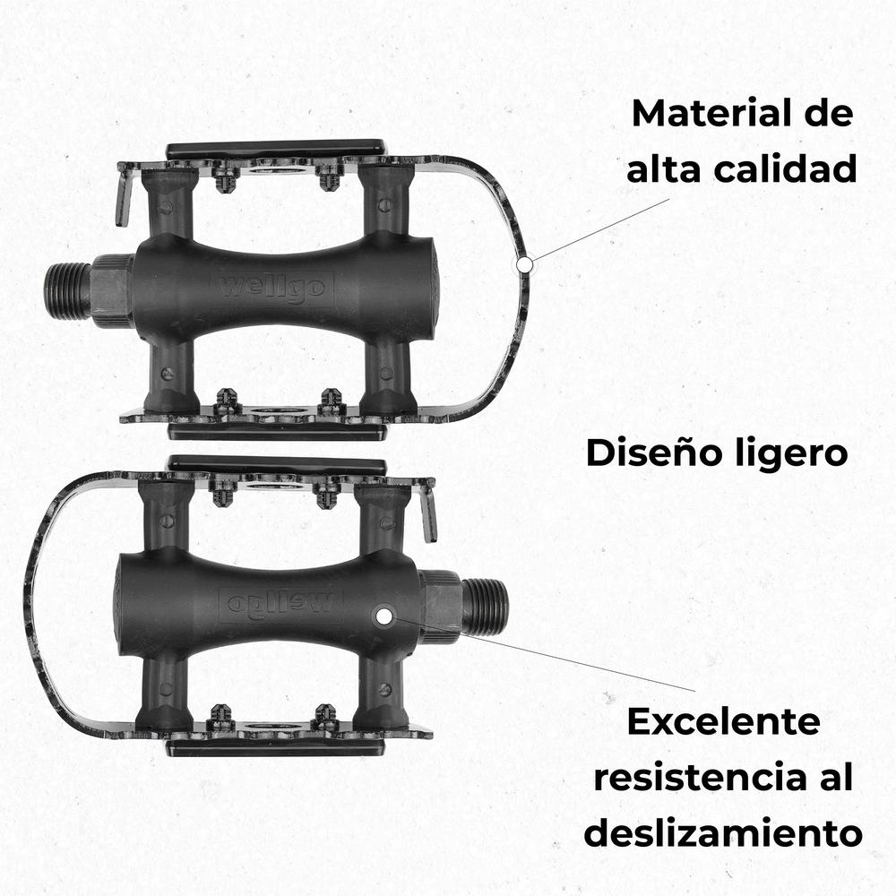 Foto 5 pulgar | Pedal de Montaña para Bicicleta Genérico Luca Aluminio color Negro