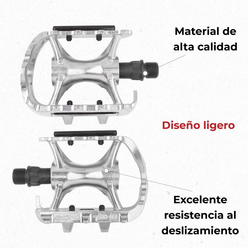 Foto 5 pulgar | Pedal de Montaña para Bicicleta Genérico Lu-965 9/16 Aluminio color Plata