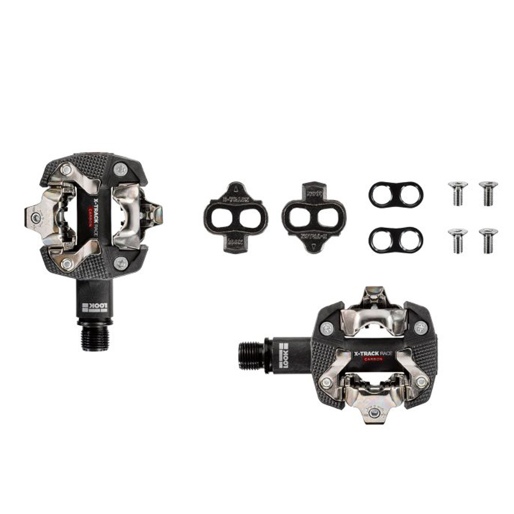 Pedales Look X-track Race Carbon + Calas Spd Bicicleta Mtb