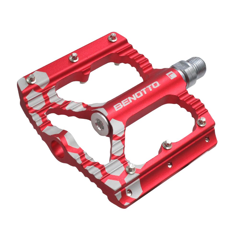 Pedales Benotto Plataforma Balero Sellado Mg-004 9/16 Rojo