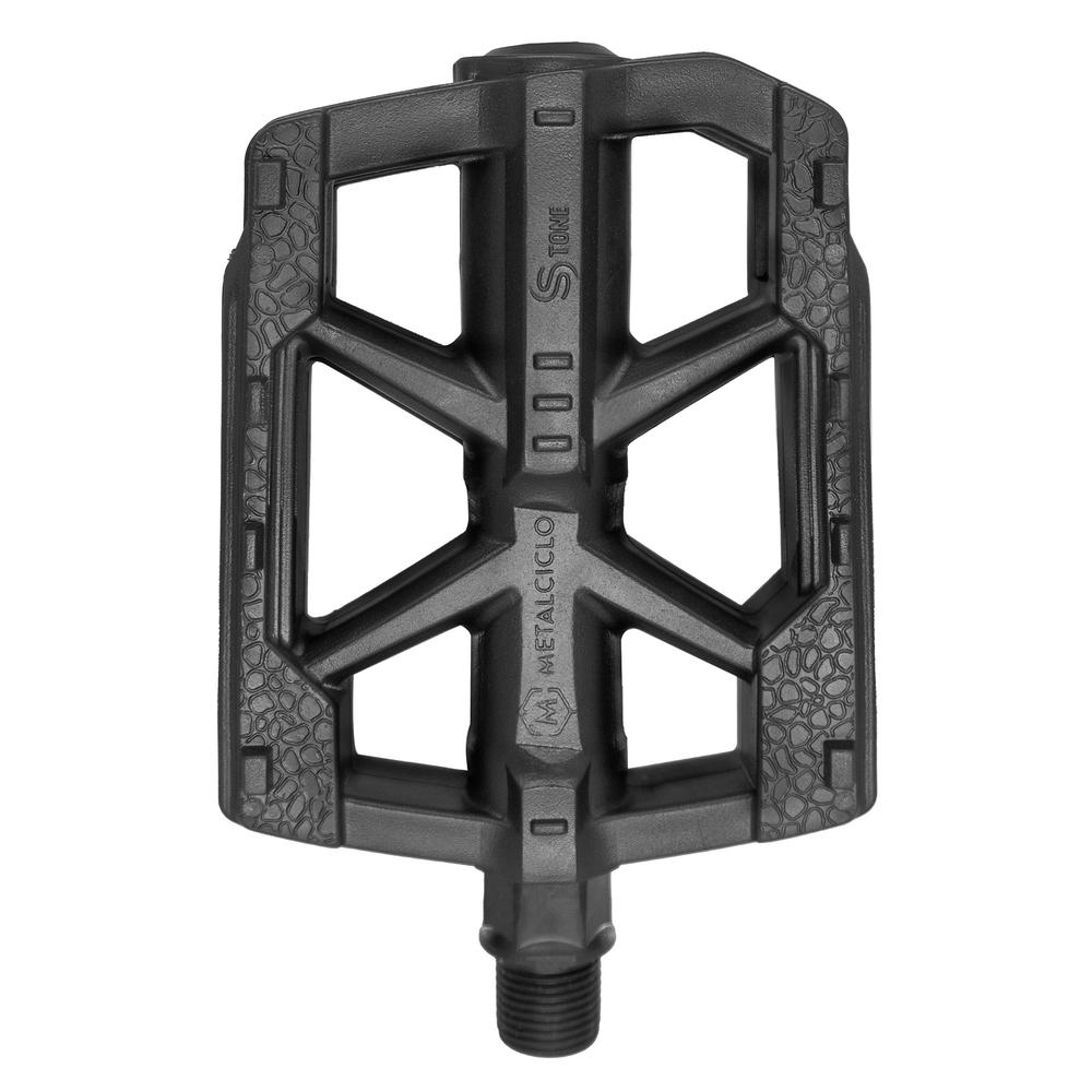 Pedal Bicicleta 9/16 Stone Negro Con Reflejante