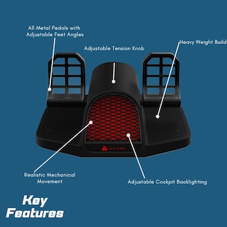 Foto 4 | Pedales De Timón Honeycomb Aeronautical Charlie Con Tensión Ajustable - Venta Internacional.
