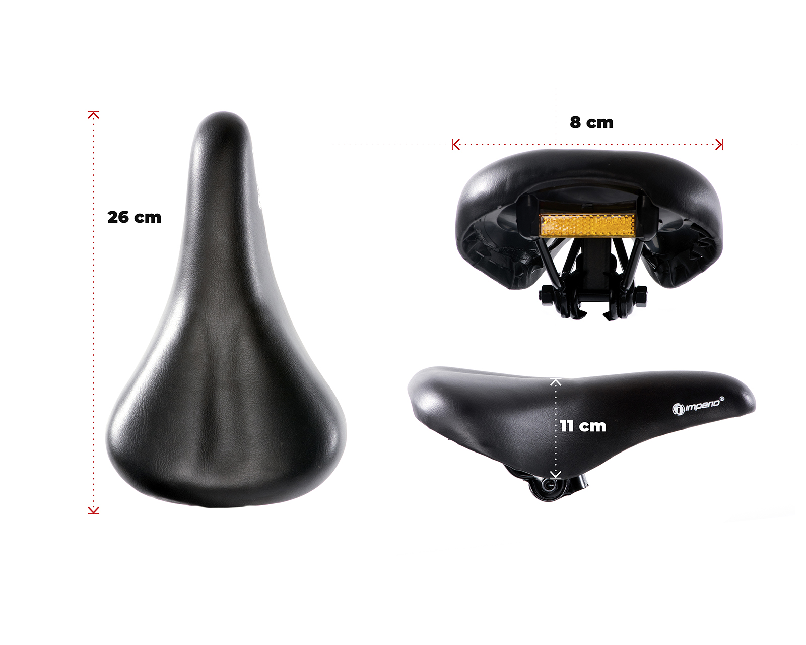 Foto 3 pulgar | Asiento para Bicicleta Mtb con Reflejante Negro