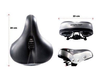 Foto 8 | Paquete de 5 Asientos para Bicicleta Crusier Confortable con Remaches Negro