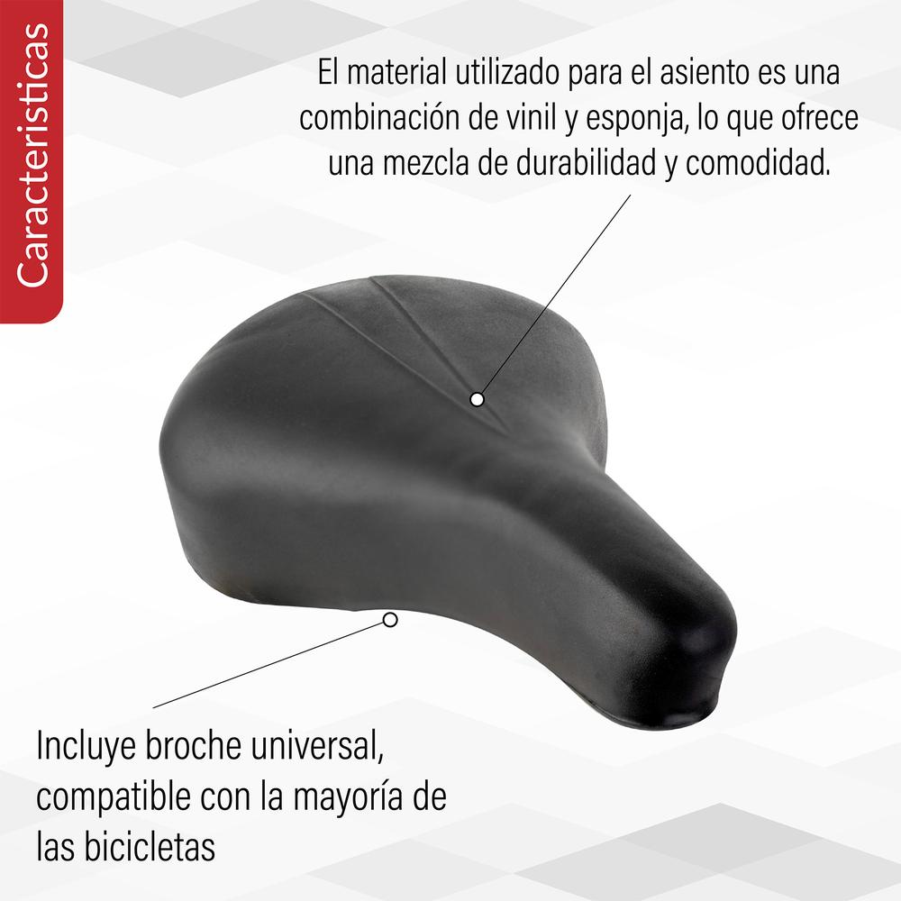 Foto 4 pulgar | Asiento para Bicicleta Mariluz Mtb Reflejante Sl-1093 color Negro