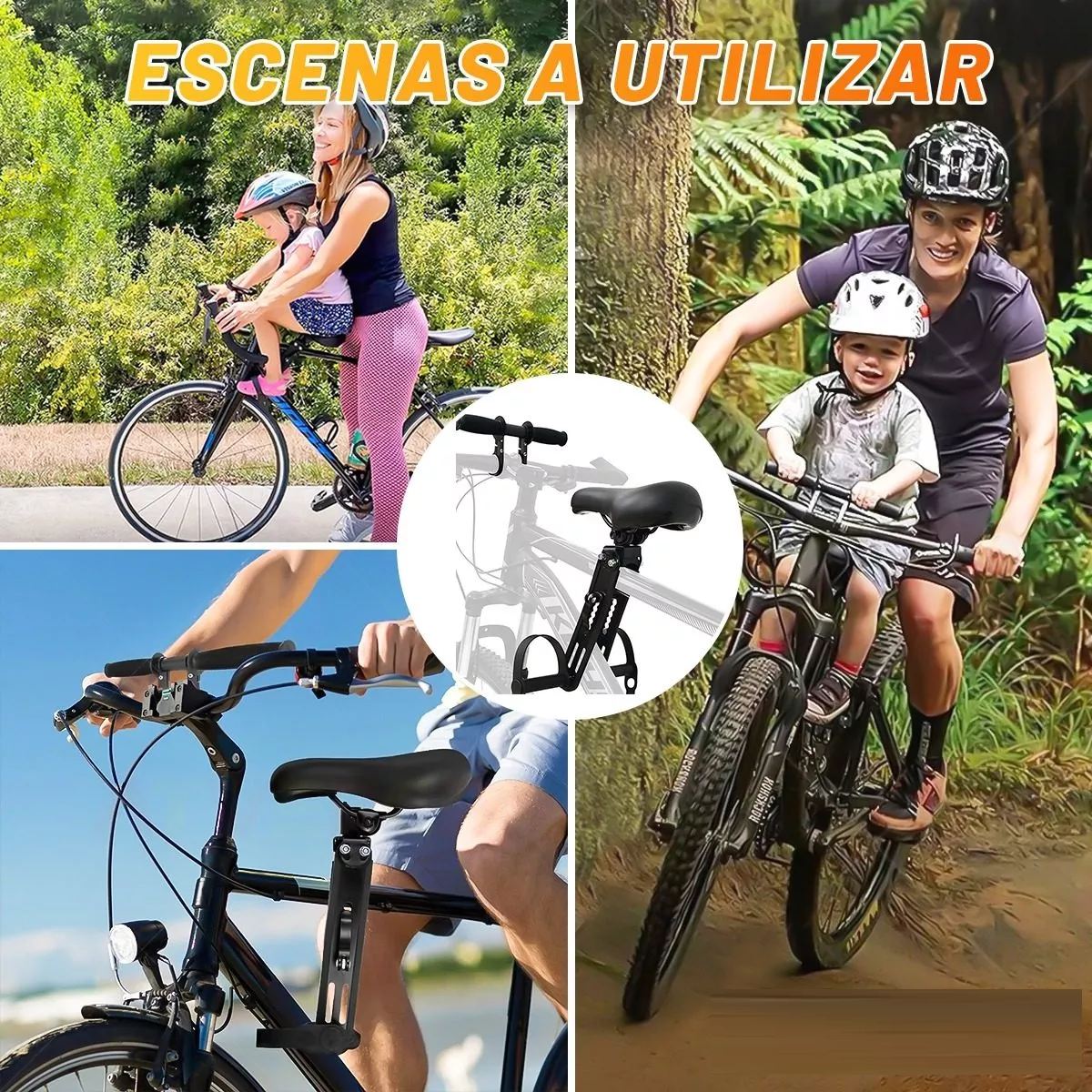 Foto 4 pulgar | Sillín Frontal Universal P/bicicleta De Niños Eo Safe Imports Esi-10634 Negro