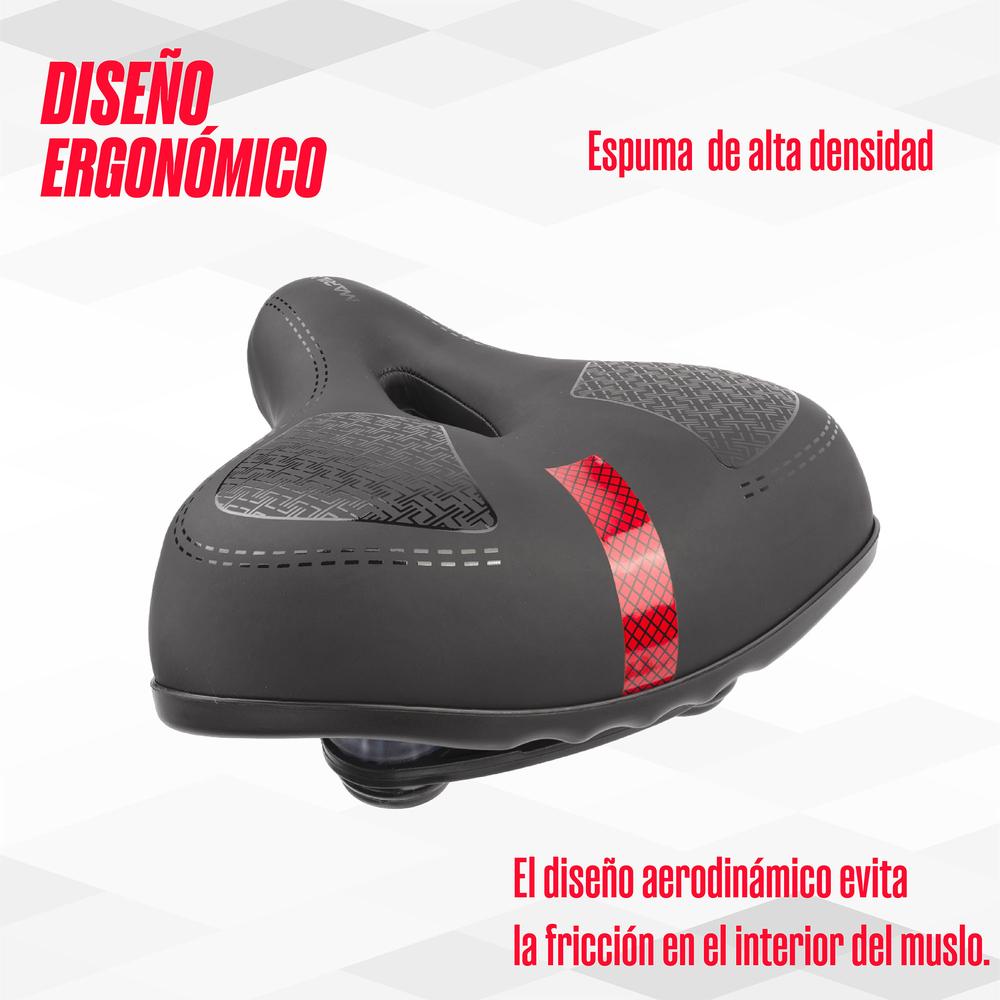 Foto 4 | Asiento Mariluz para Bicicleta WL-191E-2 Urbana Negra Antiprostático  255x200 mm