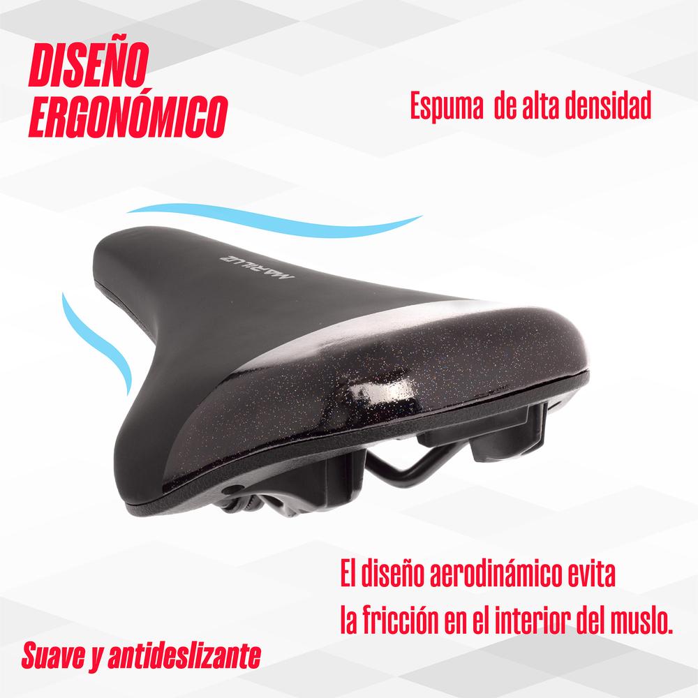 Foto 5 pulgar | Asiento Para Bicicleta Bmx Negro Gris Wl-3478 Mariluz