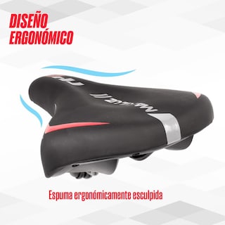 Foto 4 | Asiento Para Bicicleta Mtb Negro Rojo Wl-1138-1 Mariluz