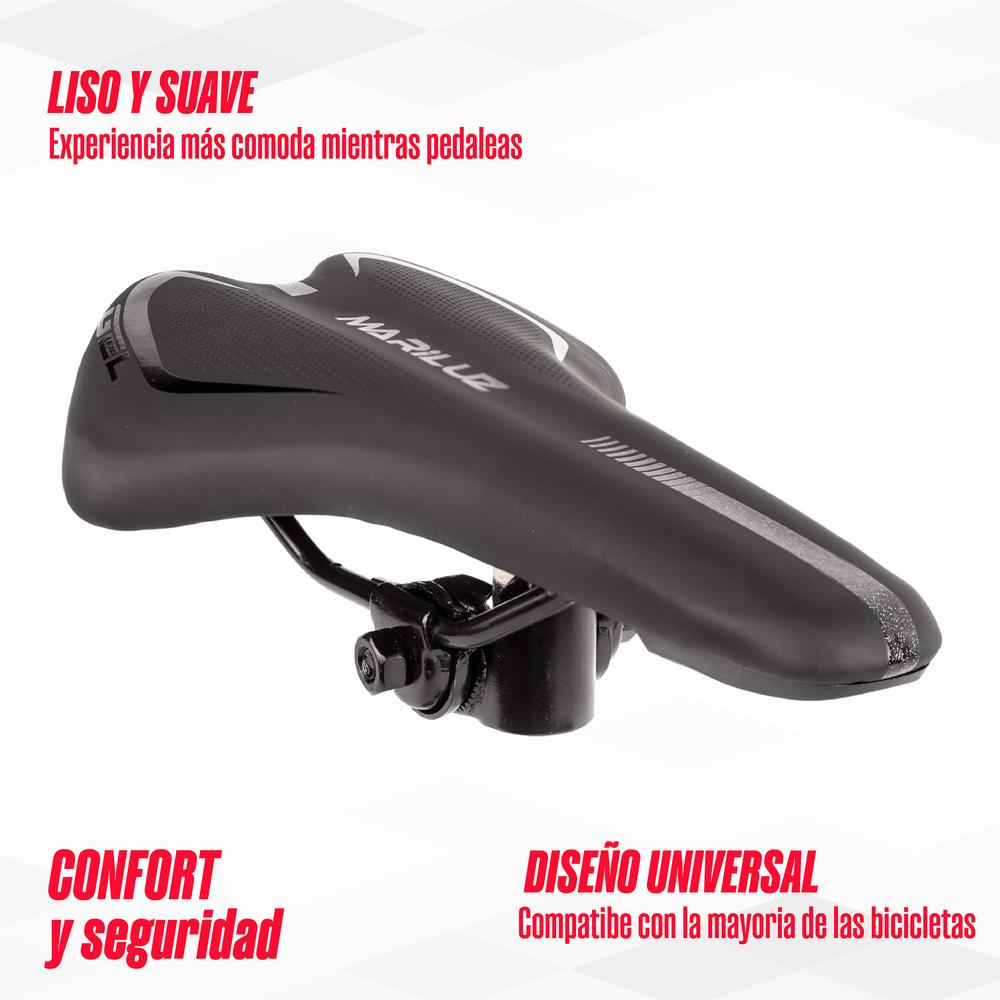 Foto 4 pulgar | Asiento Para Bicicleta Mtb Negro Wl-2035gel Mariluz