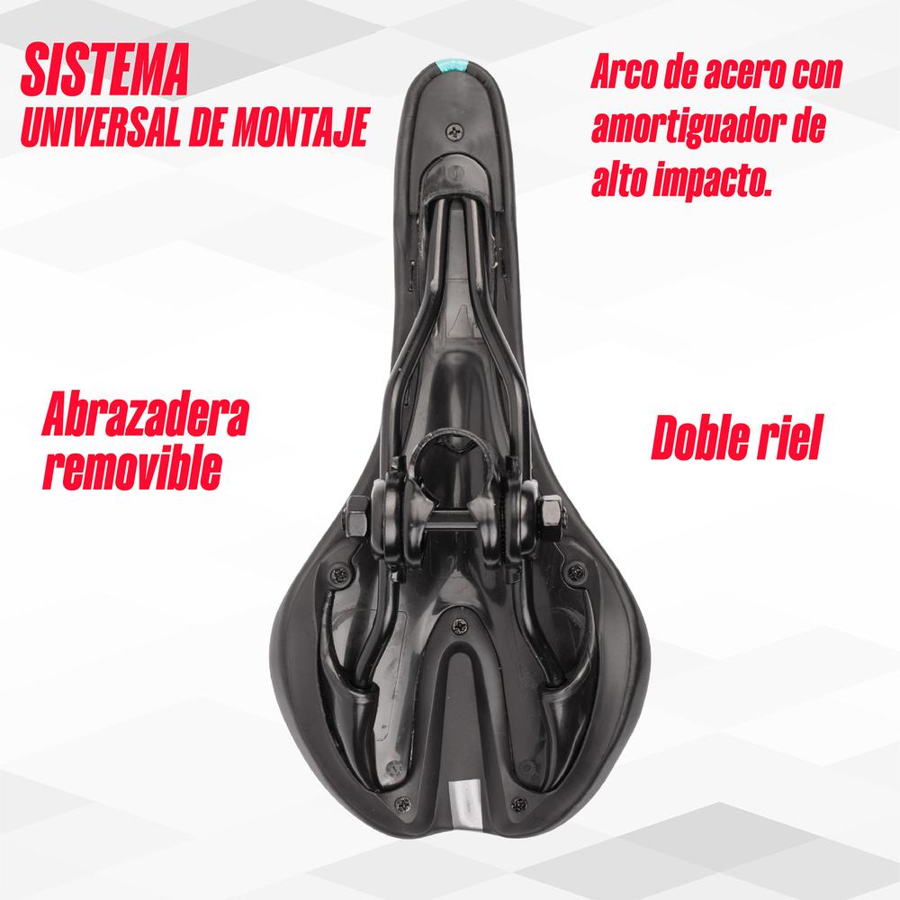 Foto 5 | Asiento Para Bicicleta Mtb Negro Verde Wl-3129 Mariluz