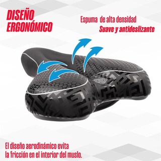 Foto 4 | Asiento para Bicicleta de Montaña Mariluz 1090-1fm Antiprostático 275 x 160 mm Negro