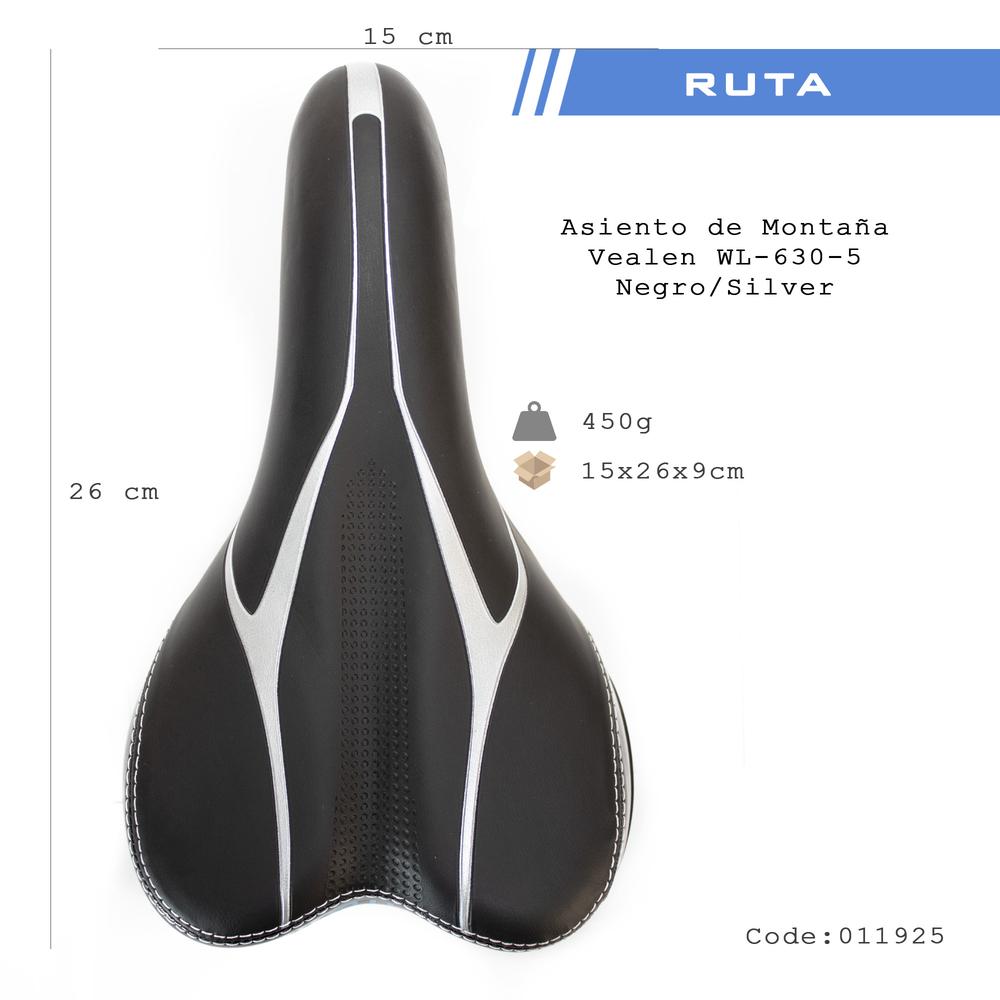 Foto 5 pulgar | Asiento para Bicicleta Mariluz MTB Wl-630-5 Silver Vealen