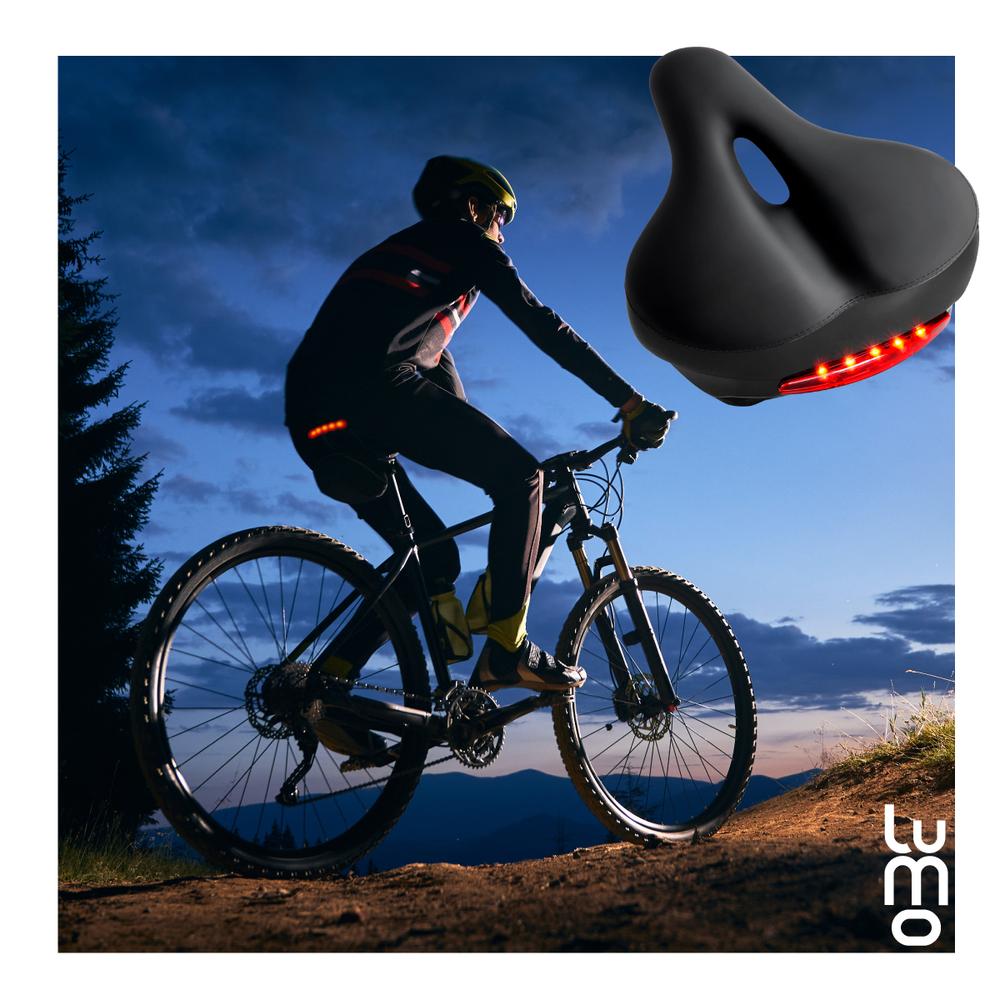 Foto 4 pulgar | Sillin Asiento Bici Luz Ergonomico Comfortable Impermeble